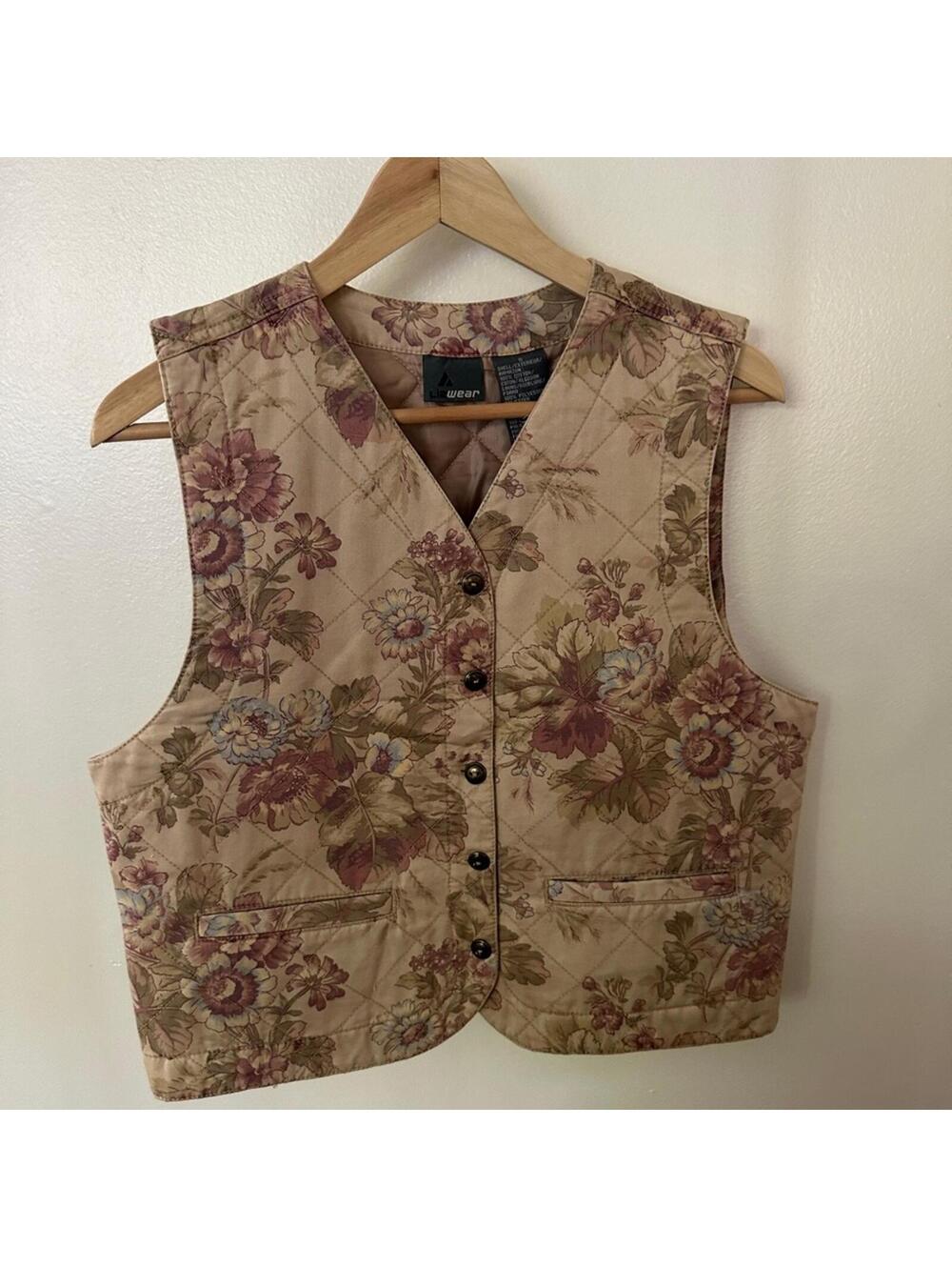 90’s Quilted Floral Vest
